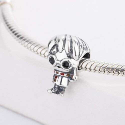 925 Sterling Silver School Of Magic Magic Boy Pendant Charm Bracelet DIY Jewelry Making For Original Pandora