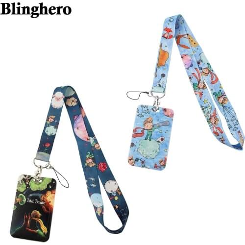 CB364 The Little Prince Cartoon Lanyard Card ID Badge Holder Keychain Pass Gym Mobile Key Holder Key Rings Gifts