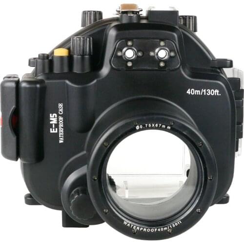 130FT/40M for Olympus E-M5 / EM5 with 12-50mm Lens Underwater Depth Diving Case Waterproof Camera Housing Cover Box