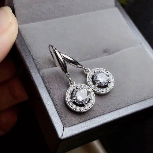 CoLife Jewelry Fashion Moissanite Drop Earrings for Daily Wear 2 Pieces D Color Moissanite Earrings 925 Silver Gemstone Eardrop