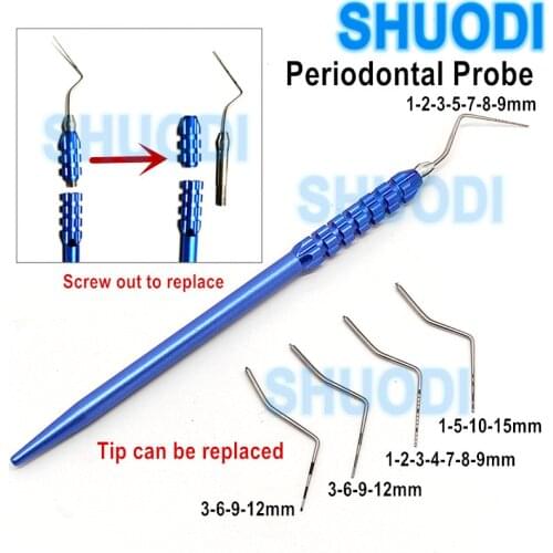 Dental Periodontal CPI Probe With Scaler Explorer Dental Endodontic Material Probe Tip can be replaced Dentist Material