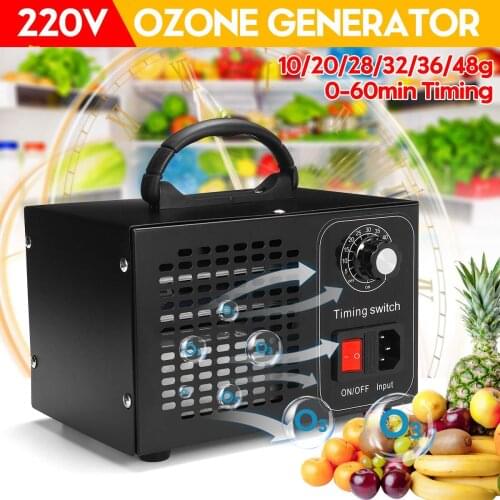 Ozone generator 48g/h 28g/h 24g/h ozone machine air purifier Sterilizer treatment Ozone addition to formaldehydezone 60s Timing