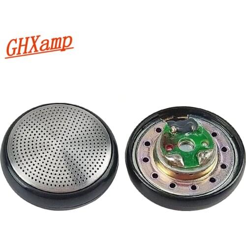 GHXAMP 15.4mm Subwoofer Headphone Original NEW Metal Surface Unit Earphone DIY Accessories 32ohm 2pcs