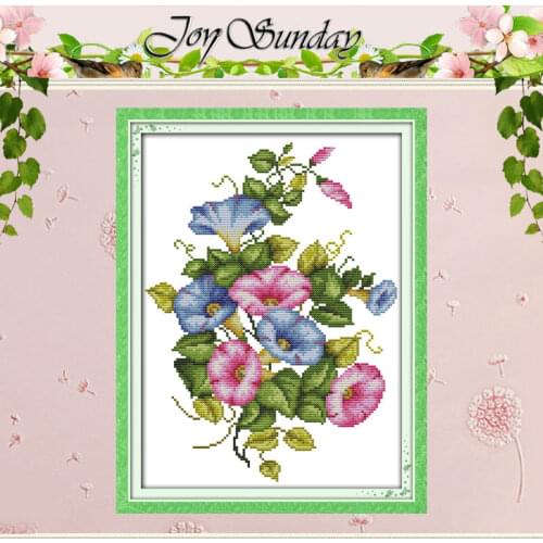 Morning Glory Counted Cross Stitch Handmade flowers Cross Stitch 11CT 14CT Cotton Cross Stitch Kits Embroidery for Needlework