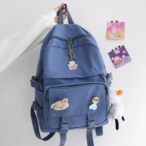Korean version of ins tooling antique backpack 2021 new Japanese schoolbag female high school students travel backpack