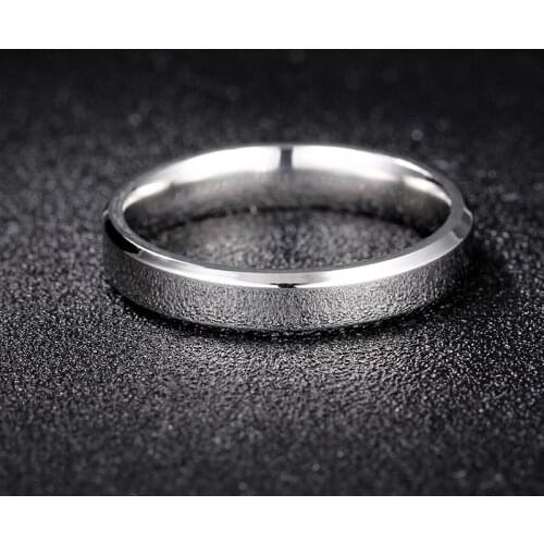 MANGOSKY 4mm 6mm 8mm Titanium Ring For Men and Women Personalized Ring Customize Ring Engraved Ring