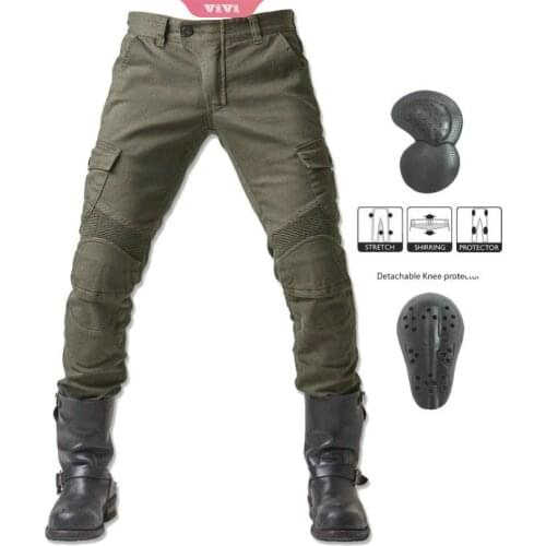 2021 New Motorcycle Pants Mens Classic Outdoor Riding Motorcycle Jeans Drop-resistant Pants With Protective Gear