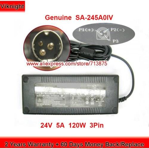 Genuine SA-245A0IV 120W Charger 24V 5A AC Adapter for Auo T315HW04 AD12024N5L STD-24050 STD-24050(REVA) Power Supply