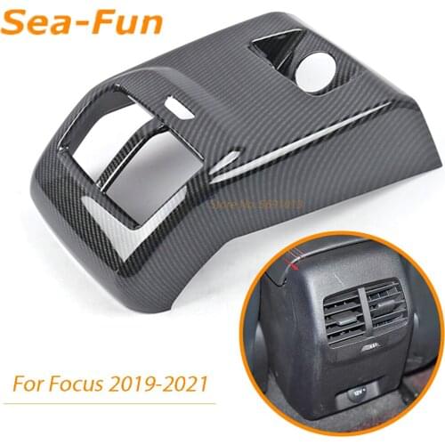 For Ford Focus MK4 2019 2020 2021 Rear Armrest Air Conditioner Outlet Vent Trim Cover Panel Frame Interior Car Accessories