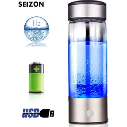 Portable Hydrogen Generator Ionizer For Pure H2 Rich Hydrogen Water Bottle Electrolysis Hidrogen 350ML Drink Hydrogen Water USB