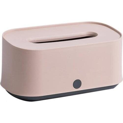 Simple Home Office Desktop Tissue Paper Holder Box Plastic Napkin Container Case