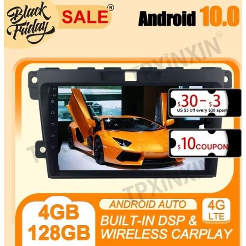 PX6 4G+128G Android 10.0 Carplay For Mazda CX-7 2012-2013 Multimedia Player Auto Radio Tape Recorder GPS Navigation Head Unit