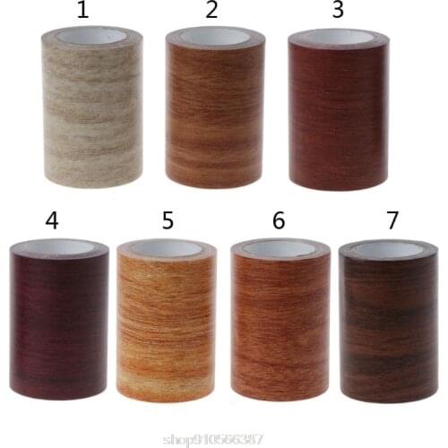 3" X15' Realistic Woodgrain Repair Tape Patch Wood Textured Self Adhesive Tape for Furniture Door Floor N26 20 Dropshipping