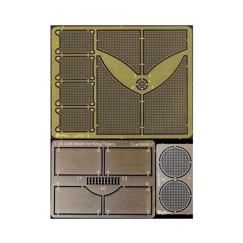 1/35 Grill Mesh for Tamiya King Tiger & Jagdtiger 1 Set Military Models Accessory