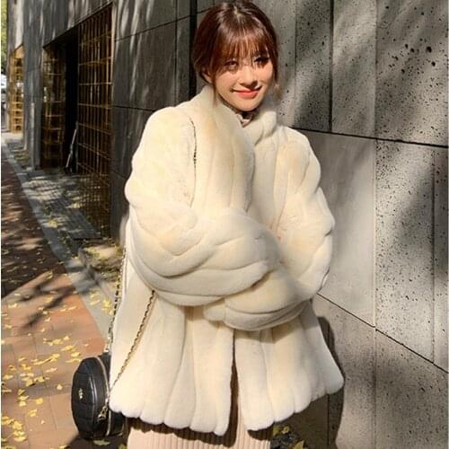 Shzxssfy Fur Coats With Collar
