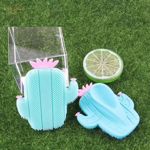 Cactus Silicone Beauty Massage Washing Pad Facial Exfoliating Blackhead cute Face Brush Tool Soft Deep Cleaning Skin Care#20215