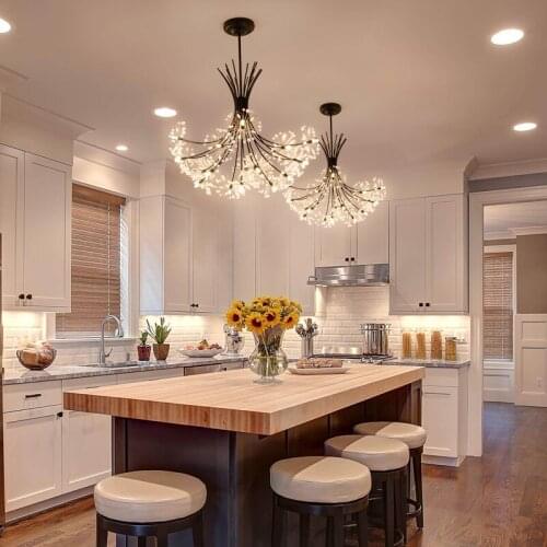 Nordic modern bedroom dandelion chandelier creative network red crystal living room lamp restaurant lamp clothing store lighting