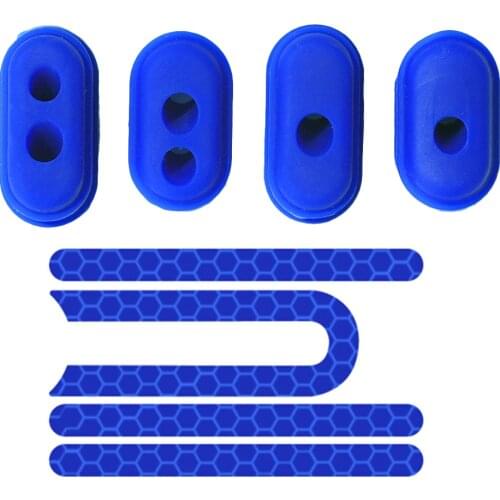 Electric Scooter Battery Power Charger Line Cover Battery Charging Port Dust Plug Case Reflective Sticker for M365 Pro 2