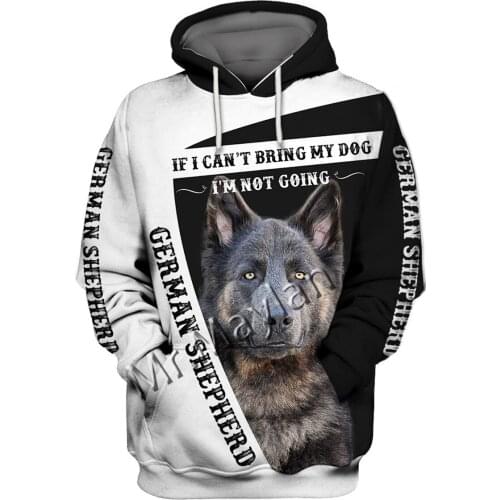 Unisex 3D German Shepherd Graphic Hoodie Harajuku Hoodie Alt Clothing Animal Crossing Streetwear Oversized Hoodie Pullover QW-14