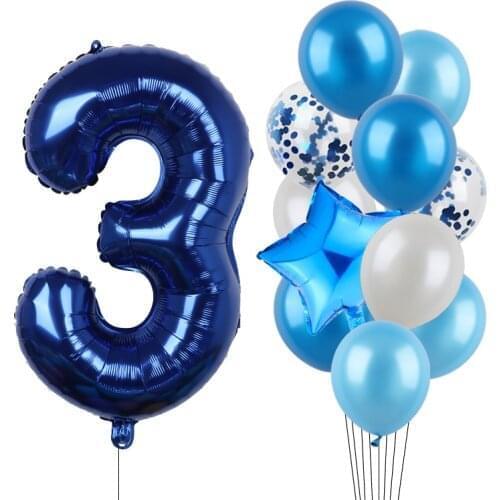 12pcs/lot Birthday Party Balloons 32inch Number Balloon 1 2 3 4 5 6Th Baby Shower Birthday Party Decorations Kids Toys Gifts