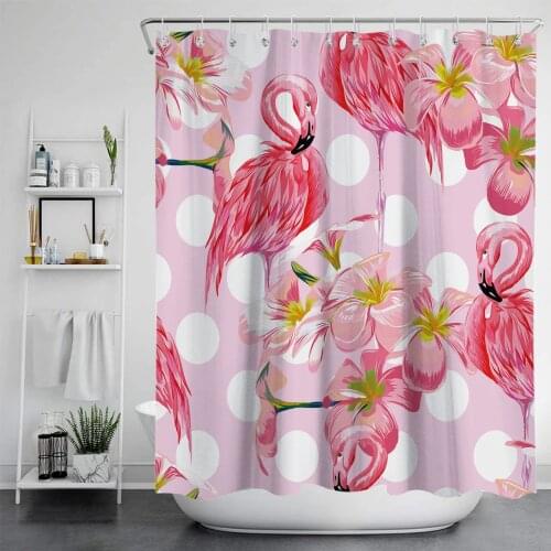 Flamingo Shower Curtains High Quality Bathroom Curtain Waterproof and Mildew Proof Shower Curtain Curtain In The Bathroom