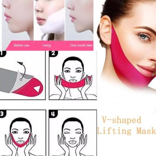 1/3/5pcs V Face Firming Slim Chin Lift Beauty Makeup Women Double Ear Type Slimming Bandage V-shaped Lifting Mask