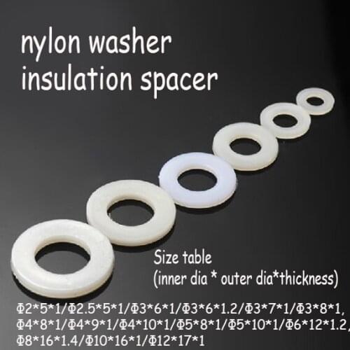 10X20x1 mm M10 Flat washer Plastic nylon Spacer fastener Washer,Plastic crew bolt nut pad gasket M3 m4 m5 m6 m8 m10 m12