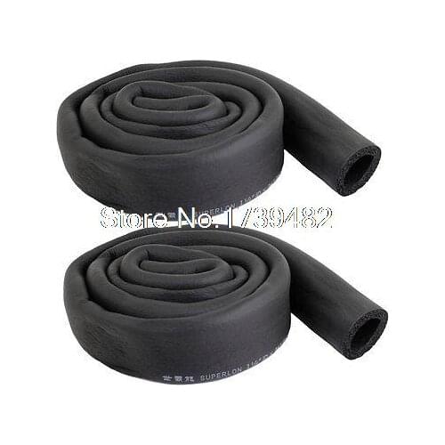 2 Pcs 32mm x 9mm Foam Insulated Pipe Cover Black for Air Conditioner