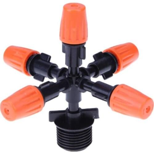 20pcs/pack Greenhouses Microspray With 1/2" Male Five Adjustable Sprayer Gardening Humidification Sprinkler Equipment M116c