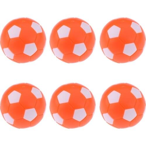 6 Pieces Foosball Table Football Round Indoor Games Plastic Soccer Balls for Foosball Machine Fussball Sport Gifts 36mm