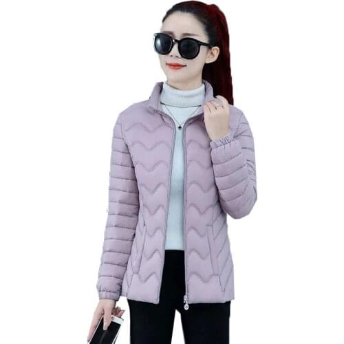 6XL Down Cotton Ladies Jacket New Winter Fashion Padded Jacket Womens Lightweight Cotton-Padded Jacket Plus Size Short Mom Top