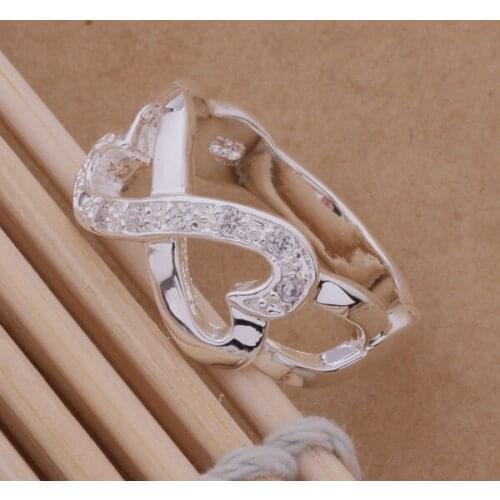 AR239 Fashion Jewelry Silver Color Gifts Popular Rings For Women 8 Inlaid Stones /akxajcea Bbpajswa