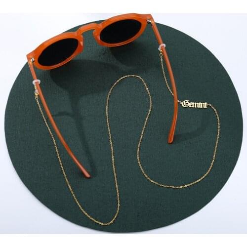 Custom Only The Name Necklace Stainless Steel 70CM Glasses Chain Name Pendant Popular Summer Sunglasses Necessary Accessories