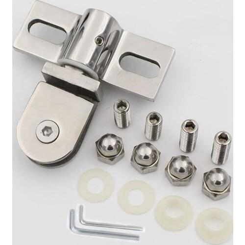 Stainless steel door shaft shower room hinge bathroom room glass clip 1pair