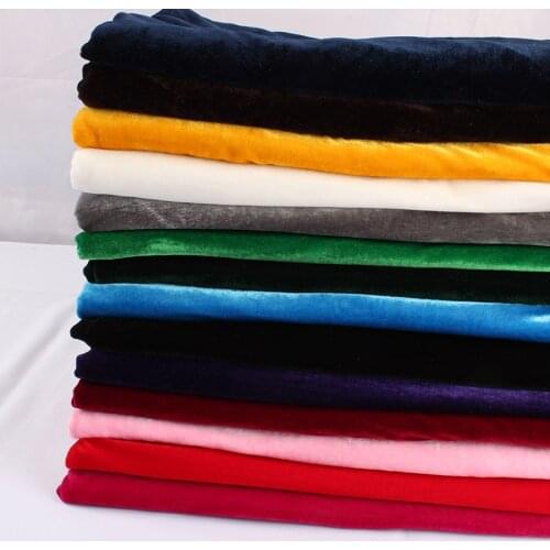 Stretch Velvet Fabric Knit Pleuche For Sports Suit High Quality Poly Elastic Velvet Cloth 160cm wide by half meter
