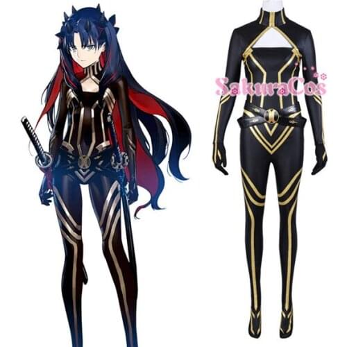 Fate/Grand Order FGO cosplay costume Ereshkigal black sexy tight jumpsuit Halloween outfit for women free shipping
