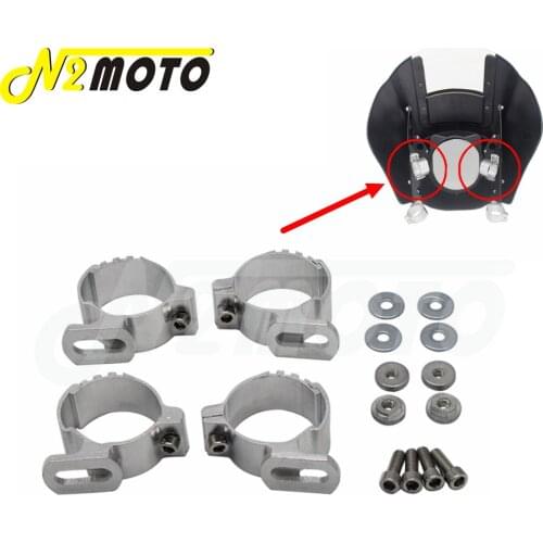 30-50mm Forks Motorcycle Chrome Aluminum Headlight Fairing Clamp Kit For Harley Honda Triumph Chopper Suzuki Fairing Fork Clamp