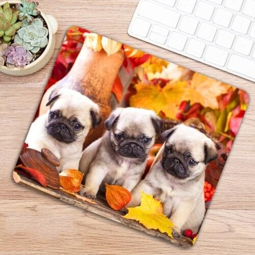 Cute Animal Dog Pug Anti-Slip Laptop Computer PC Mice Mause Mat Gaming Mouse Pad Mousepad For Optical Laser DOTA LOL