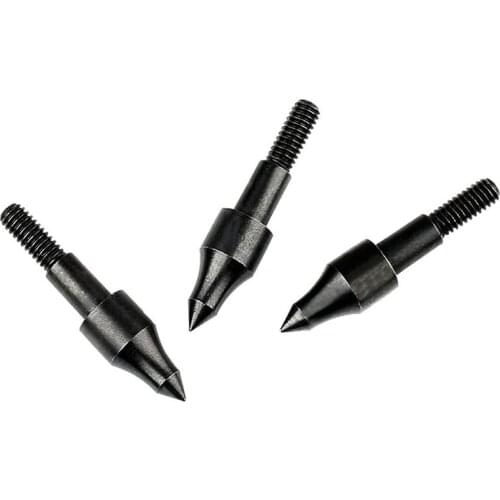 Linkboy Archery 90gr Black Steel Arrow Heads Target Point 8-32 Standard Thread Arrow Shaft Hunting