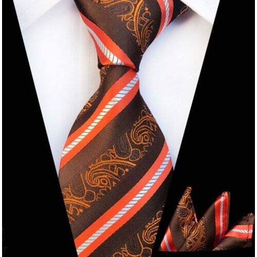 Fashion 8cm Silk Tie Set Green Bule Floral Striped Jacquard Pocket Square Necktie For Men Business Party Handkerchief Neck Ties