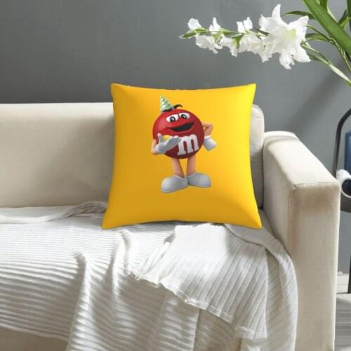 M & Ms Chocolate Candy pillowcase printed cushion cover sofa waist pillow pillow cover
