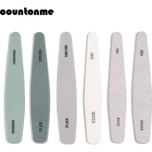 6Pcs/lot Sandpaper Nail File 100/180 Sanding Buffer Block Double Sided Nail Files 150/180/240 Grinding Polishing Manicure Tools