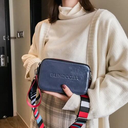 2020 Crossbody bag New Shoulder Bag Fashion Small Square Bag Girl Handbag ladies bag Black Leather small women bag sac femme