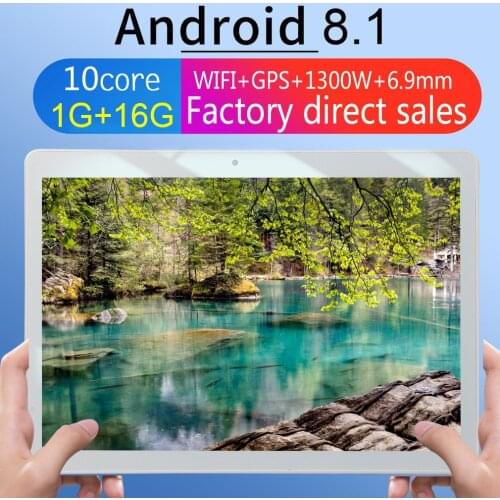 KT107 Round Hole Tablet 10.1 Inch HD Large Screen Android 8.10 Version Fashion Portable Tablet 1GB+16GB Pink Tablet