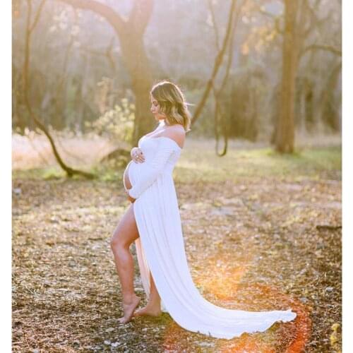 Pregnancy Dress Photography Props Dresses For Photo Shoot Maxi Gown Dresses Maternity Clothes Pregnant Women Premama Vestido