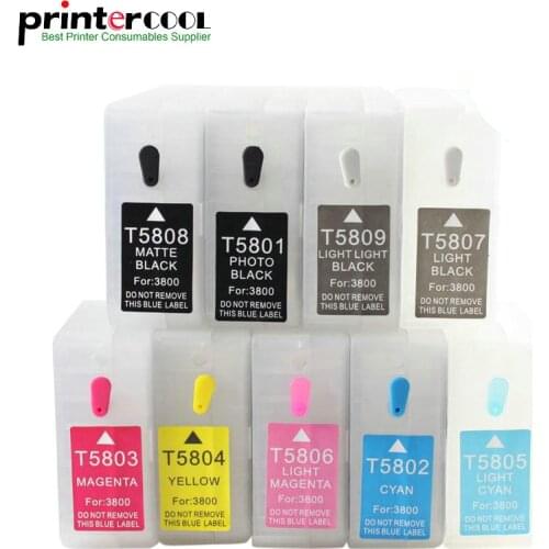 Einkshop pro 3880 9pcs Empty Refillable Ink Cartridge T5801 For epson Stylus pro 3880 printer ink with chip T5801 - T5809