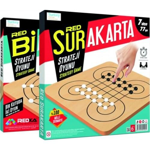 Redka Surakarta & Bihar 2 in 1 Mind Brain Teaser Intelligence Logic Strategy Game Fascinating Popular Wooden Board Best Gift Kid