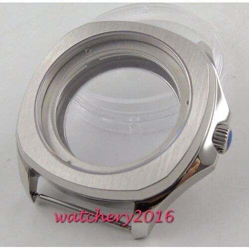 Luxury 40MM Watch Case Sapphire Crystal SS Case Fit For ETA 2836 Miyota 82 Automatic Movement Watch Cover