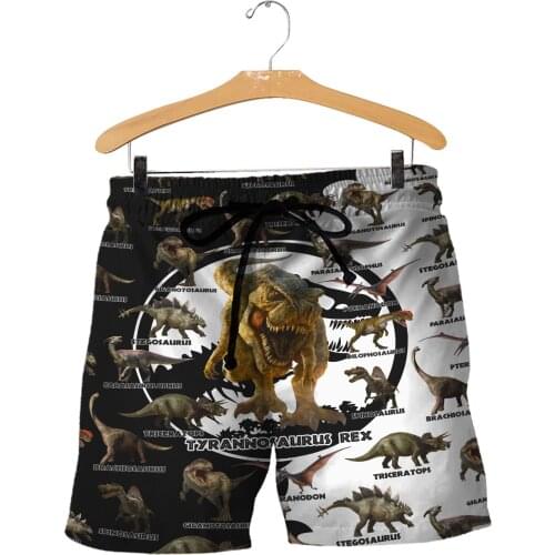 Dinosaurs Dragon Wolf Mens Casual Board Shorts 3D Print Summer Beach Shorts Unisex Harajuku Streetwear Quick Drying Baggys 02
