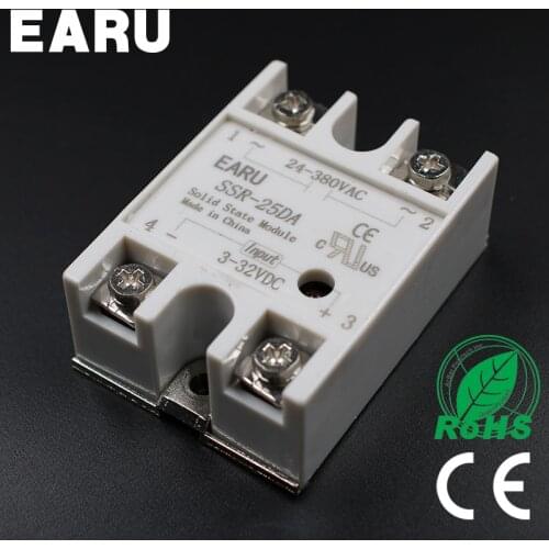 SSR-25DA 25A 3-32V DC TO 24-380V AC SSR 25DA relay solid state Factory Directly Wholesale SSR-25 DA Hot Temperature Controller